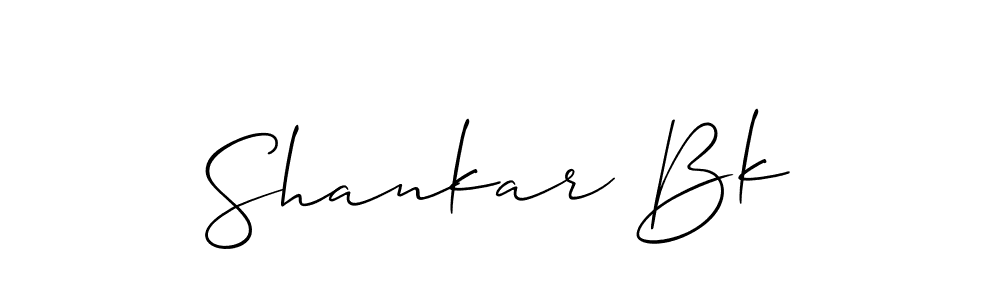 Use a signature maker to create a handwritten signature online. With this signature software, you can design (Allison_Script) your own signature for name Shankar Bk. Shankar Bk signature style 2 images and pictures png