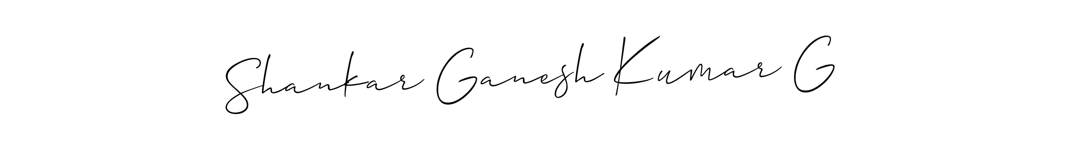 How to Draw Shankar Ganesh Kumar G signature style? Allison_Script is a latest design signature styles for name Shankar Ganesh Kumar G. Shankar Ganesh Kumar G signature style 2 images and pictures png