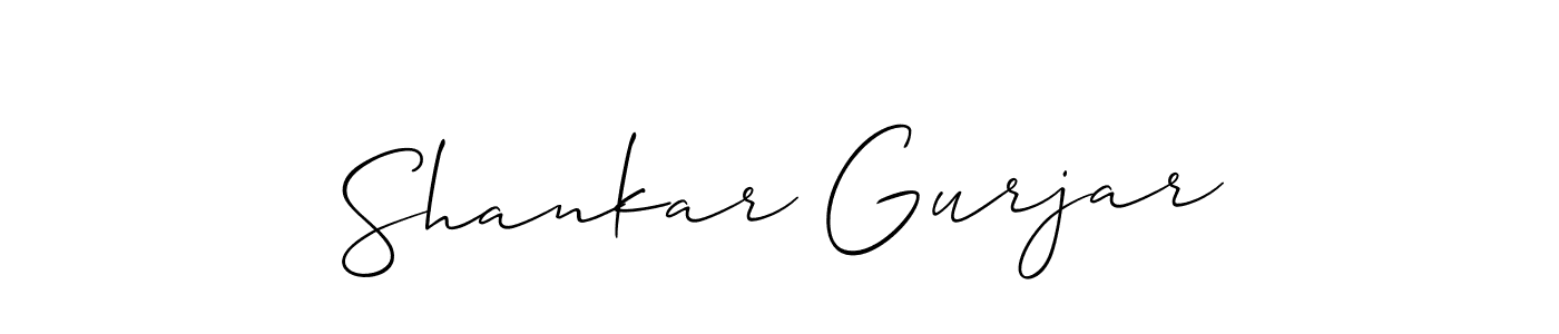 Create a beautiful signature design for name Shankar Gurjar. With this signature (Allison_Script) fonts, you can make a handwritten signature for free. Shankar Gurjar signature style 2 images and pictures png