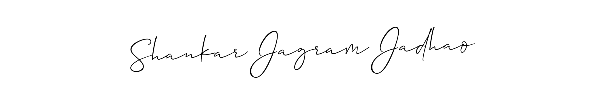 Similarly Allison_Script is the best handwritten signature design. Signature creator online .You can use it as an online autograph creator for name Shankar Jagram Jadhao. Shankar Jagram Jadhao signature style 2 images and pictures png