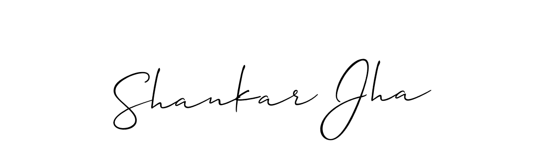 You should practise on your own different ways (Allison_Script) to write your name (Shankar Jha) in signature. don't let someone else do it for you. Shankar Jha signature style 2 images and pictures png