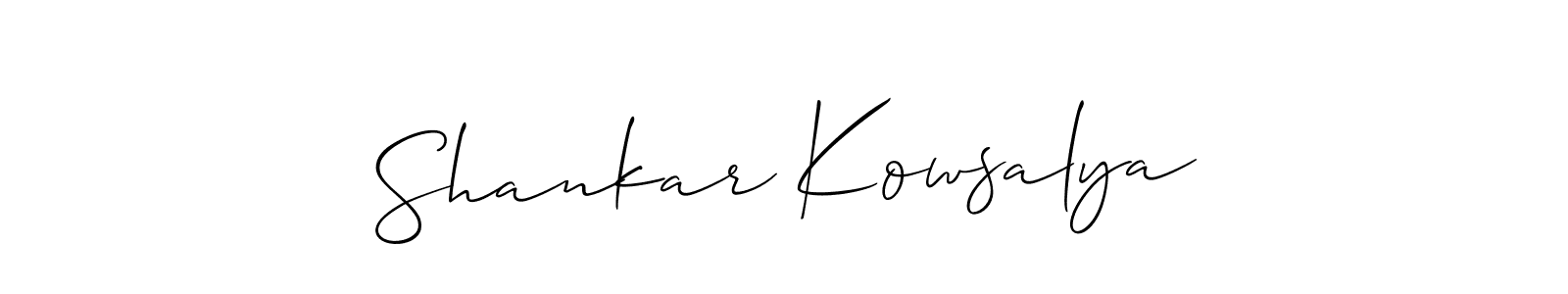 It looks lik you need a new signature style for name Shankar Kowsalya. Design unique handwritten (Allison_Script) signature with our free signature maker in just a few clicks. Shankar Kowsalya signature style 2 images and pictures png