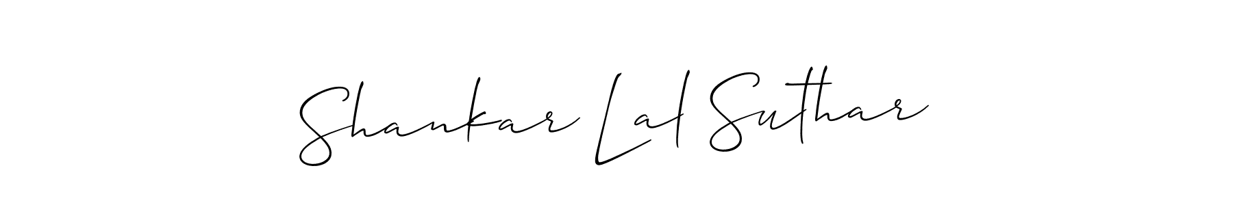 Also You can easily find your signature by using the search form. We will create Shankar Lal Suthar name handwritten signature images for you free of cost using Allison_Script sign style. Shankar Lal Suthar signature style 2 images and pictures png