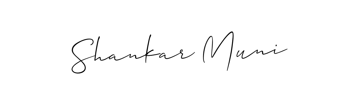 Make a beautiful signature design for name Shankar Muni. With this signature (Allison_Script) style, you can create a handwritten signature for free. Shankar Muni signature style 2 images and pictures png