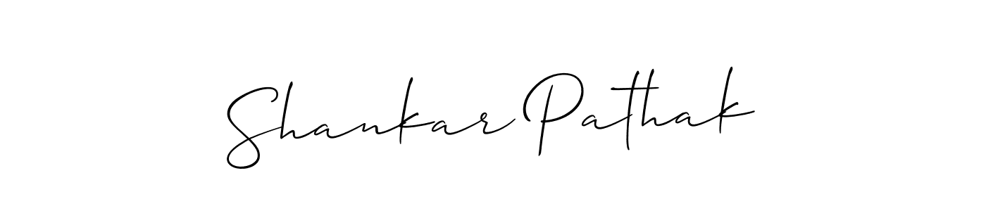 Also You can easily find your signature by using the search form. We will create Shankar Pathak name handwritten signature images for you free of cost using Allison_Script sign style. Shankar Pathak signature style 2 images and pictures png