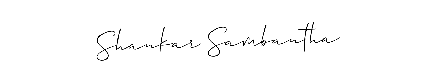 Make a short Shankar Sambantha signature style. Manage your documents anywhere anytime using Allison_Script. Create and add eSignatures, submit forms, share and send files easily. Shankar Sambantha signature style 2 images and pictures png