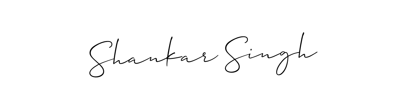 How to make Shankar Singh name signature. Use Allison_Script style for creating short signs online. This is the latest handwritten sign. Shankar Singh signature style 2 images and pictures png
