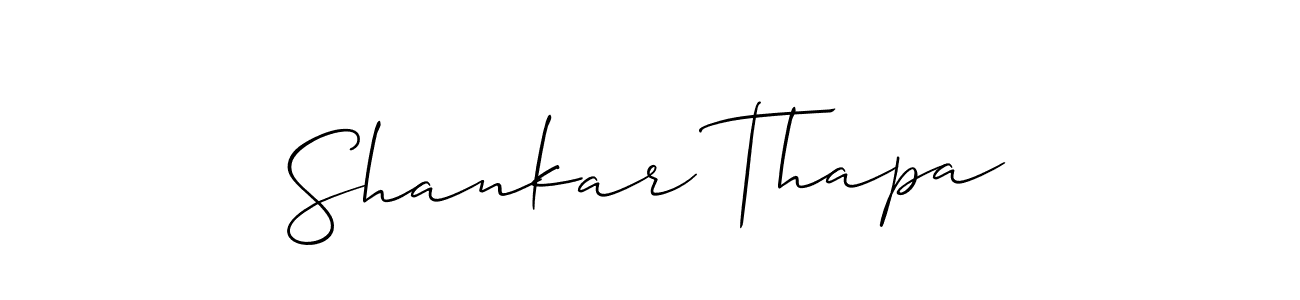 You should practise on your own different ways (Allison_Script) to write your name (Shankar Thapa) in signature. don't let someone else do it for you. Shankar Thapa signature style 2 images and pictures png