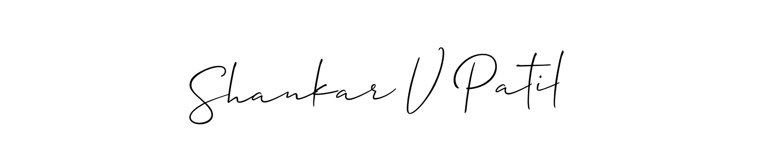 You should practise on your own different ways (Allison_Script) to write your name (Shankar V Patil) in signature. don't let someone else do it for you. Shankar V Patil signature style 2 images and pictures png