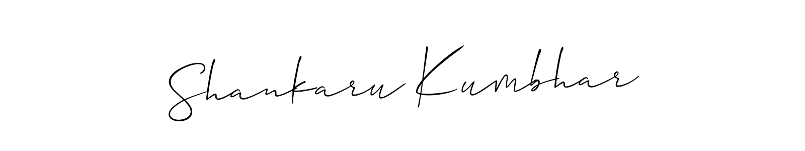 Make a beautiful signature design for name Shankaru Kumbhar. With this signature (Allison_Script) style, you can create a handwritten signature for free. Shankaru Kumbhar signature style 2 images and pictures png