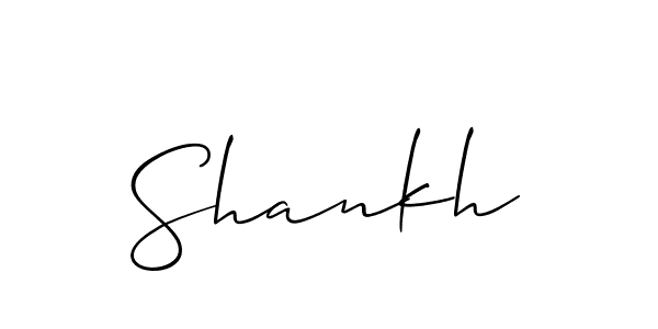 The best way (Allison_Script) to make a short signature is to pick only two or three words in your name. The name Shankh include a total of six letters. For converting this name. Shankh signature style 2 images and pictures png