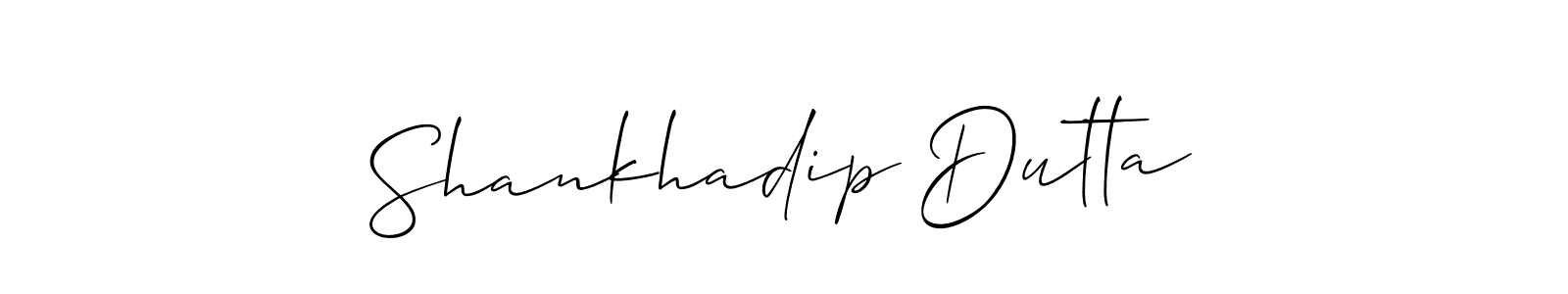 Use a signature maker to create a handwritten signature online. With this signature software, you can design (Allison_Script) your own signature for name Shankhadip Dutta. Shankhadip Dutta signature style 2 images and pictures png