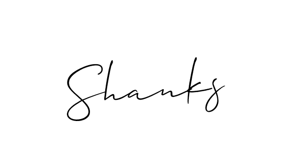 Use a signature maker to create a handwritten signature online. With this signature software, you can design (Allison_Script) your own signature for name Shanks. Shanks signature style 2 images and pictures png