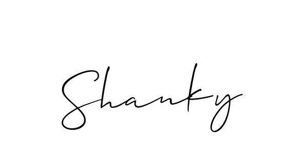 if you are searching for the best signature style for your name Shanky. so please give up your signature search. here we have designed multiple signature styles  using Allison_Script. Shanky signature style 2 images and pictures png