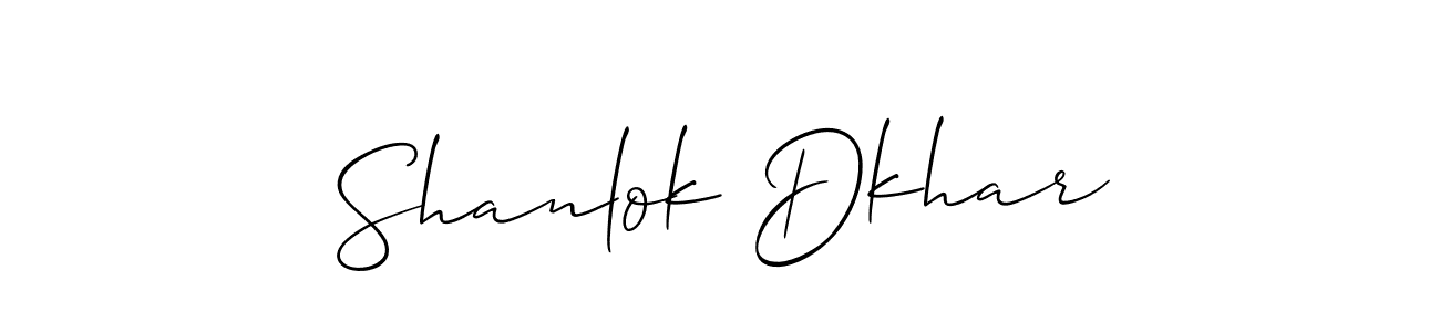 This is the best signature style for the Shanlok Dkhar name. Also you like these signature font (Allison_Script). Mix name signature. Shanlok Dkhar signature style 2 images and pictures png