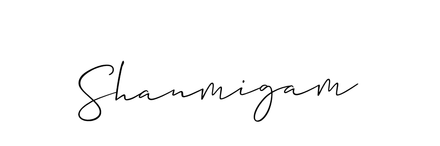 How to make Shanmigam signature? Allison_Script is a professional autograph style. Create handwritten signature for Shanmigam name. Shanmigam signature style 2 images and pictures png