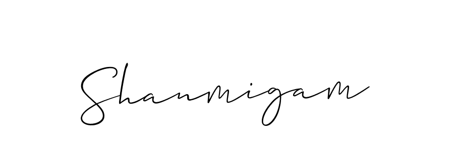 Also we have Shanmigam name is the best signature style. Create professional handwritten signature collection using Allison_Script autograph style. Shanmigam signature style 2 images and pictures png