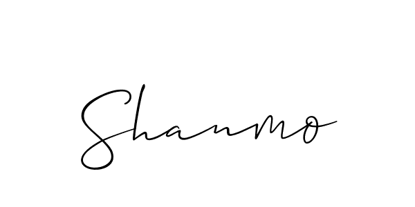 How to make Shanmo signature? Allison_Script is a professional autograph style. Create handwritten signature for Shanmo name. Shanmo signature style 2 images and pictures png