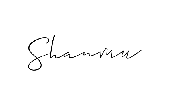 Make a beautiful signature design for name Shanmu. With this signature (Allison_Script) style, you can create a handwritten signature for free. Shanmu signature style 2 images and pictures png