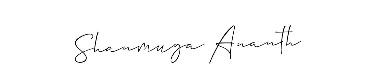Use a signature maker to create a handwritten signature online. With this signature software, you can design (Allison_Script) your own signature for name Shanmuga Ananth. Shanmuga Ananth signature style 2 images and pictures png