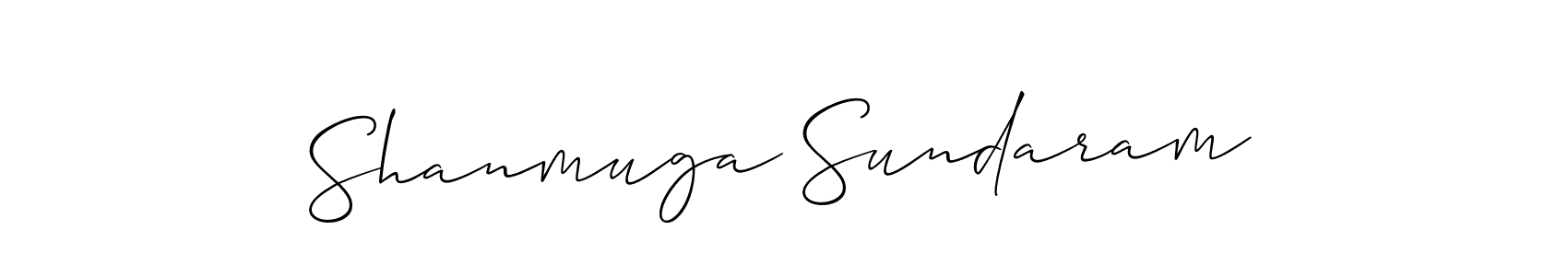 Make a beautiful signature design for name Shanmuga Sundaram. With this signature (Allison_Script) style, you can create a handwritten signature for free. Shanmuga Sundaram signature style 2 images and pictures png