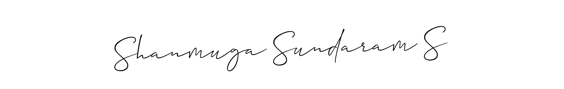 You should practise on your own different ways (Allison_Script) to write your name (Shanmuga Sundaram S) in signature. don't let someone else do it for you. Shanmuga Sundaram S signature style 2 images and pictures png