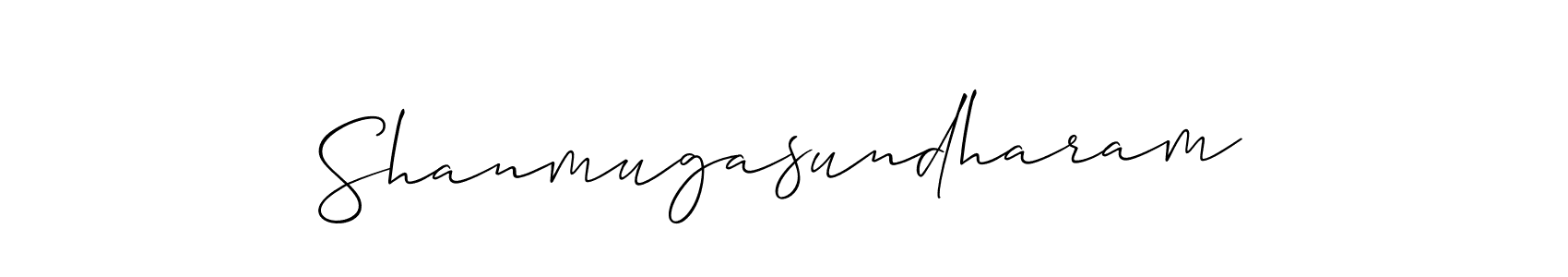 Create a beautiful signature design for name Shanmugasundharam. With this signature (Allison_Script) fonts, you can make a handwritten signature for free. Shanmugasundharam signature style 2 images and pictures png