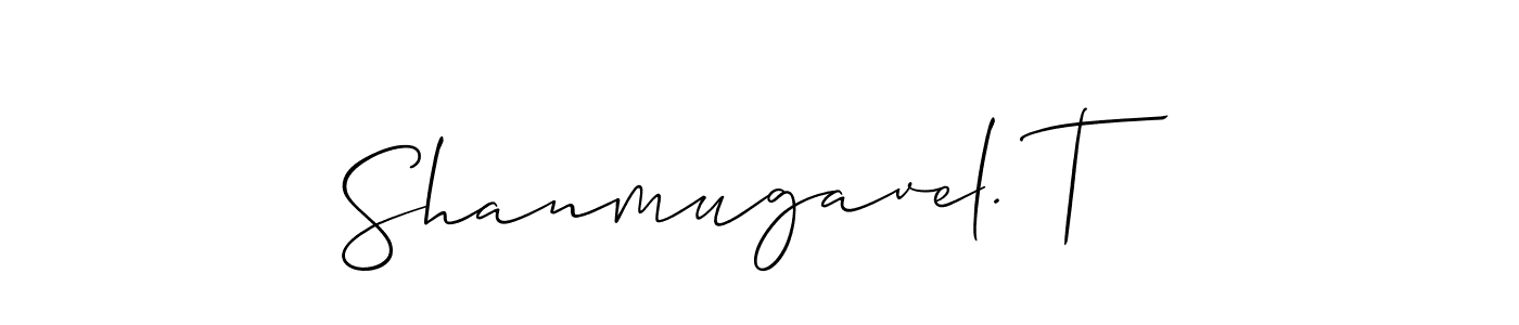 Use a signature maker to create a handwritten signature online. With this signature software, you can design (Allison_Script) your own signature for name Shanmugavel. T. Shanmugavel. T signature style 2 images and pictures png