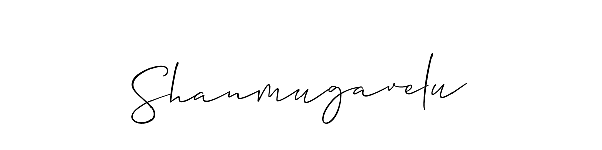 You should practise on your own different ways (Allison_Script) to write your name (Shanmugavelu) in signature. don't let someone else do it for you. Shanmugavelu signature style 2 images and pictures png