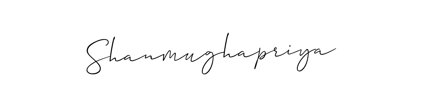Design your own signature with our free online signature maker. With this signature software, you can create a handwritten (Allison_Script) signature for name Shanmughapriya. Shanmughapriya signature style 2 images and pictures png