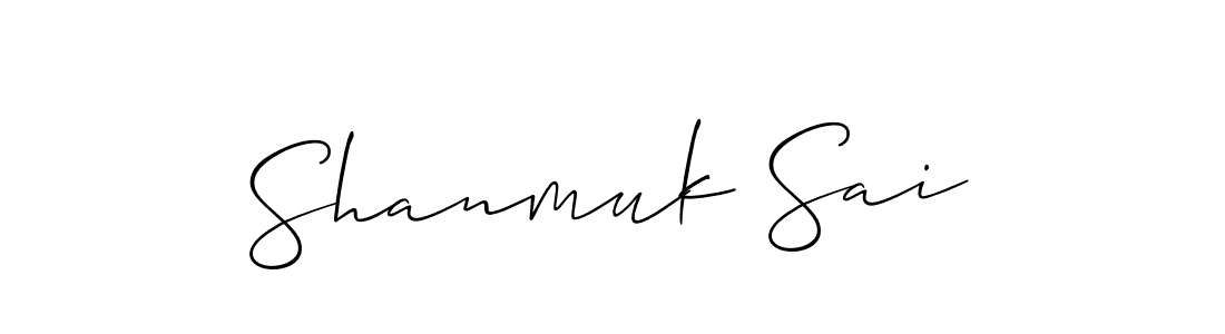 It looks lik you need a new signature style for name Shanmuk Sai. Design unique handwritten (Allison_Script) signature with our free signature maker in just a few clicks. Shanmuk Sai signature style 2 images and pictures png