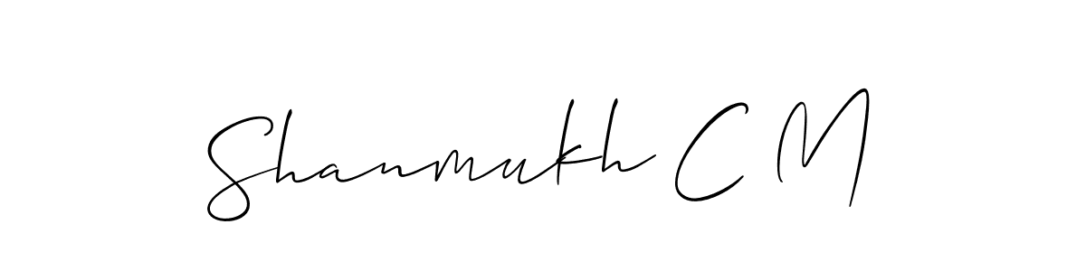 Best and Professional Signature Style for Shanmukh C M. Allison_Script Best Signature Style Collection. Shanmukh C M signature style 2 images and pictures png