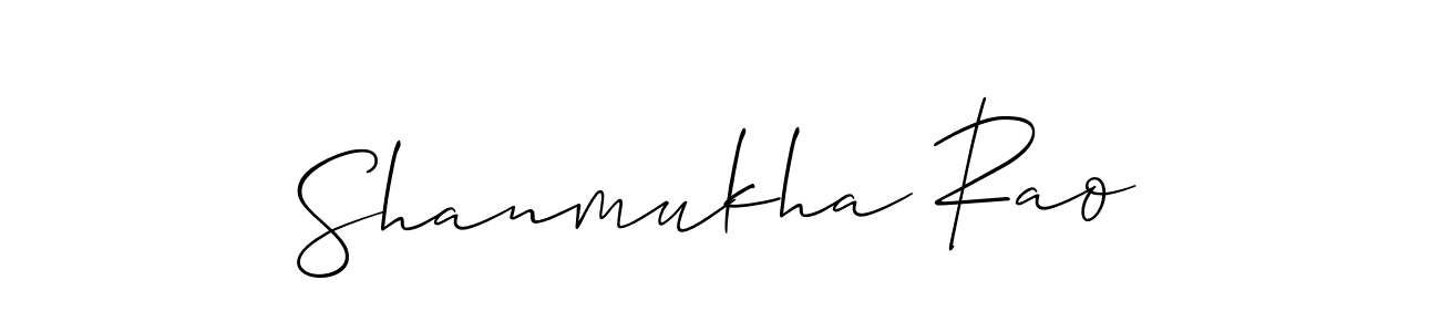 How to make Shanmukha Rao signature? Allison_Script is a professional autograph style. Create handwritten signature for Shanmukha Rao name. Shanmukha Rao signature style 2 images and pictures png