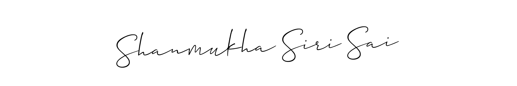 How to Draw Shanmukha Siri Sai signature style? Allison_Script is a latest design signature styles for name Shanmukha Siri Sai. Shanmukha Siri Sai signature style 2 images and pictures png