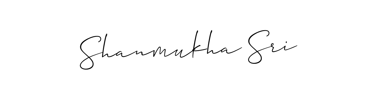 Create a beautiful signature design for name Shanmukha Sri. With this signature (Allison_Script) fonts, you can make a handwritten signature for free. Shanmukha Sri signature style 2 images and pictures png