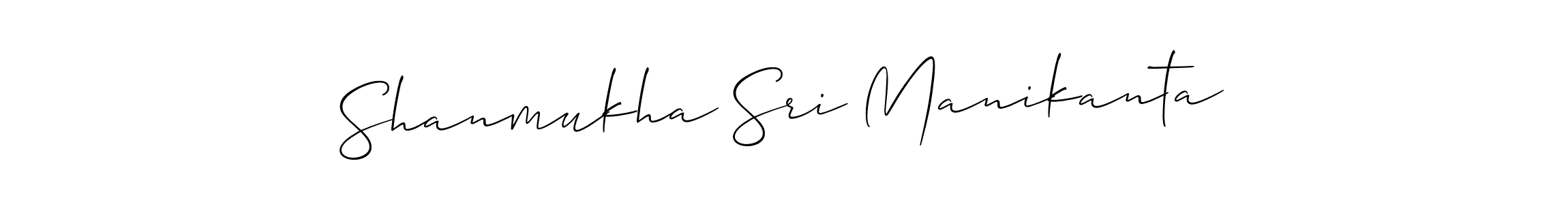 How to Draw Shanmukha Sri Manikanta signature style? Allison_Script is a latest design signature styles for name Shanmukha Sri Manikanta. Shanmukha Sri Manikanta signature style 2 images and pictures png