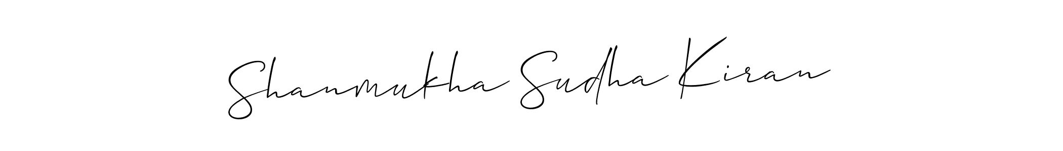 How to make Shanmukha Sudha Kiran signature? Allison_Script is a professional autograph style. Create handwritten signature for Shanmukha Sudha Kiran name. Shanmukha Sudha Kiran signature style 2 images and pictures png