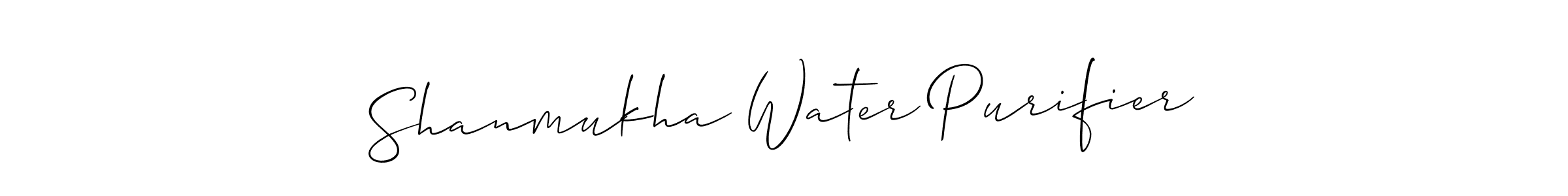 How to make Shanmukha Water Purifier name signature. Use Allison_Script style for creating short signs online. This is the latest handwritten sign. Shanmukha Water Purifier signature style 2 images and pictures png