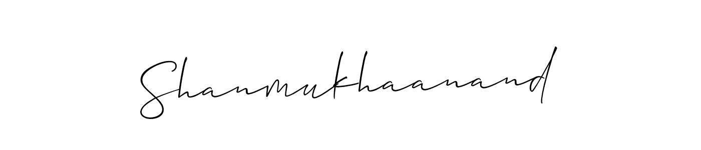 How to make Shanmukhaanand signature? Allison_Script is a professional autograph style. Create handwritten signature for Shanmukhaanand name. Shanmukhaanand signature style 2 images and pictures png