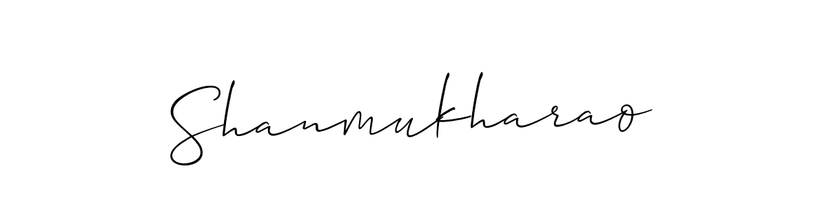 How to make Shanmukharao signature? Allison_Script is a professional autograph style. Create handwritten signature for Shanmukharao name. Shanmukharao signature style 2 images and pictures png