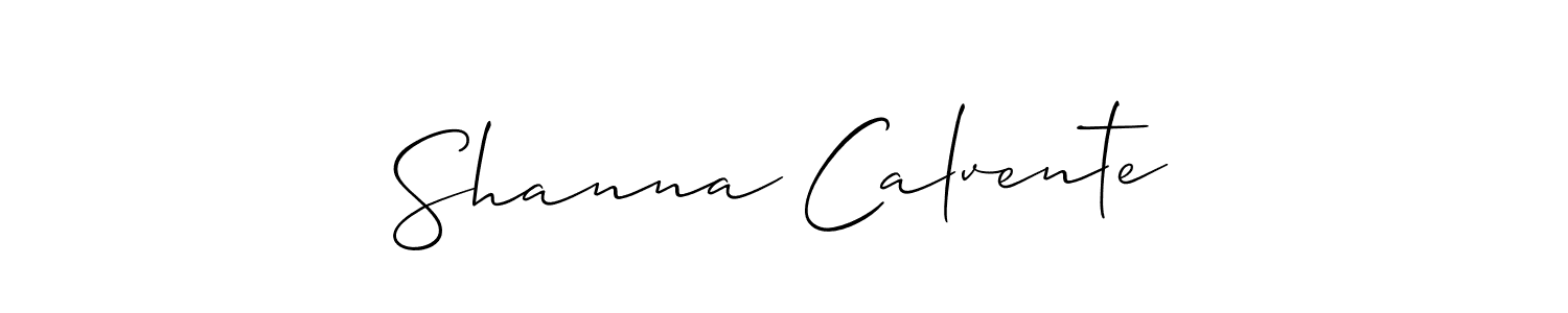 Create a beautiful signature design for name Shanna Calvente. With this signature (Allison_Script) fonts, you can make a handwritten signature for free. Shanna Calvente signature style 2 images and pictures png