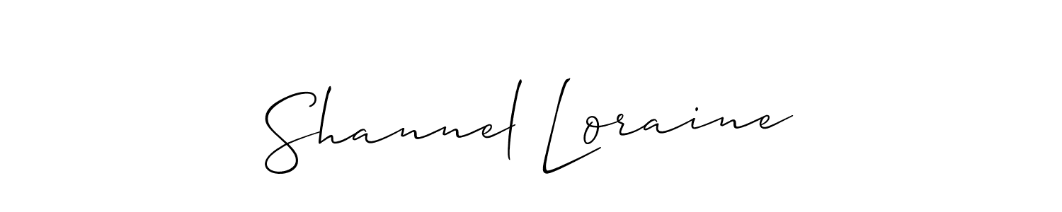 You should practise on your own different ways (Allison_Script) to write your name (Shannel Loraine) in signature. don't let someone else do it for you. Shannel Loraine signature style 2 images and pictures png