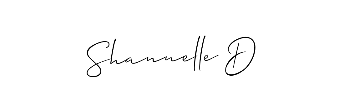 You should practise on your own different ways (Allison_Script) to write your name (Shannelle D) in signature. don't let someone else do it for you. Shannelle D signature style 2 images and pictures png