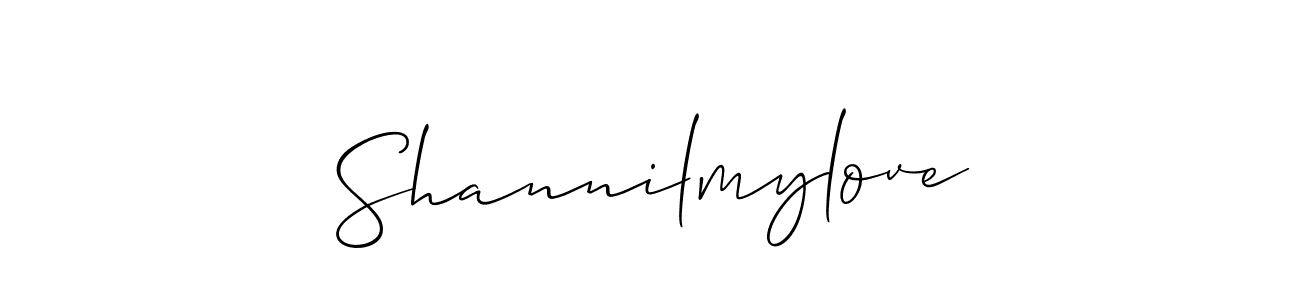 Also we have Shannilmylove name is the best signature style. Create professional handwritten signature collection using Allison_Script autograph style. Shannilmylove signature style 2 images and pictures png