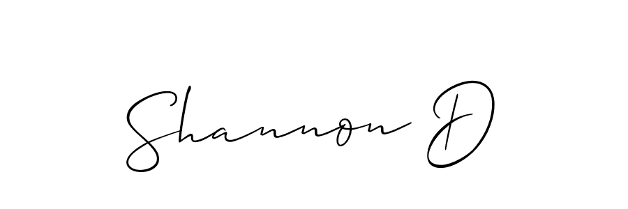 You should practise on your own different ways (Allison_Script) to write your name (Shannon D) in signature. don't let someone else do it for you. Shannon D signature style 2 images and pictures png