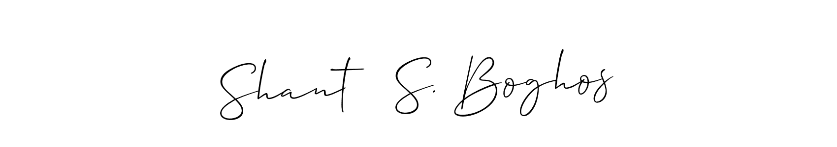 Similarly Allison_Script is the best handwritten signature design. Signature creator online .You can use it as an online autograph creator for name Shant   S. Boghos. Shant   S. Boghos signature style 2 images and pictures png