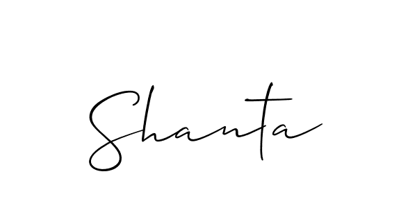 How to make Shanta name signature. Use Allison_Script style for creating short signs online. This is the latest handwritten sign. Shanta signature style 2 images and pictures png