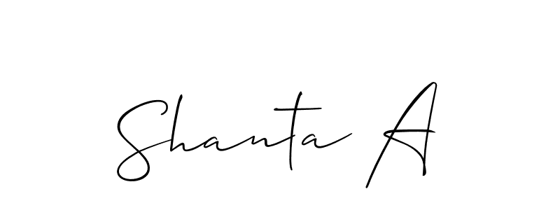 Best and Professional Signature Style for Shanta A. Allison_Script Best Signature Style Collection. Shanta A signature style 2 images and pictures png