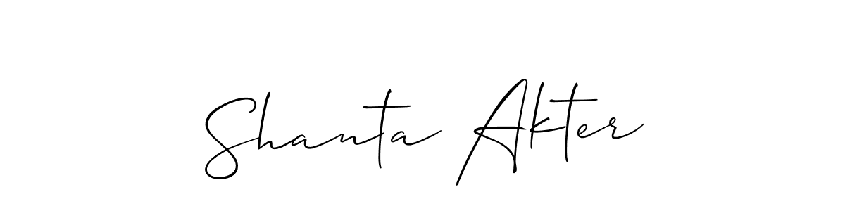 How to Draw Shanta Akter signature style? Allison_Script is a latest design signature styles for name Shanta Akter. Shanta Akter signature style 2 images and pictures png