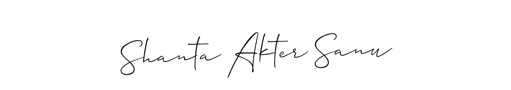 Make a beautiful signature design for name Shanta Akter Sanu. Use this online signature maker to create a handwritten signature for free. Shanta Akter Sanu signature style 2 images and pictures png